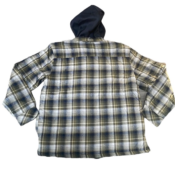 Boston Traders  - Quilted Lining Flannel Hoodie Shirt Jacket - Picture 3 of 7